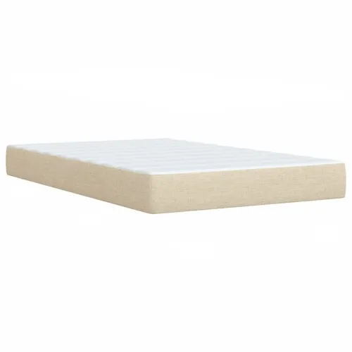 Krevet box spring s madracem krem 120 x 190 cm od tkanine - Krema 120 x 190 cm Cijena