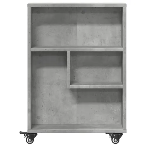 Uska kolica za pohranu boja betona 48x13x68cm konstruirano drvo - Beton siva Cijena