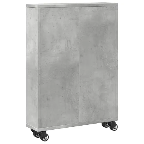 Uska kolica za pohranu boja betona 48x13x68cm konstruirano drvo - Beton siva Cijena