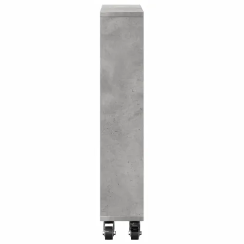 Uska kolica za pohranu boja betona 48x13x68cm konstruirano drvo - Beton siva Cijena