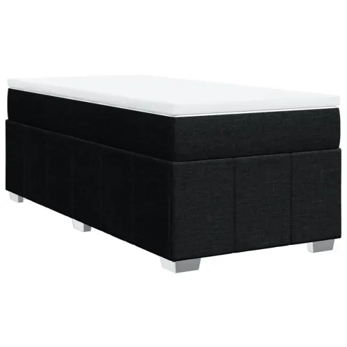 Boxspring - Krevet s oprugama i madracem crni 90x200 cm od tkanine - Crna 90 x 200 cm Cijena