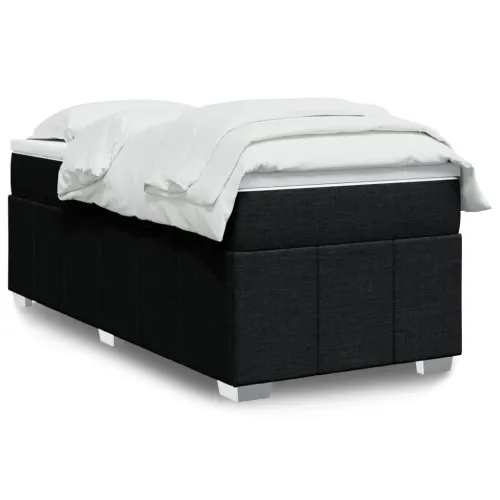 Boxspring - Krevet s oprugama i madracem crni 90x200 cm od tkanine - Crna 90 x 200 cm Cijena