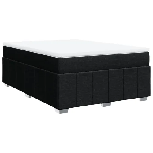 Boxspring - Krevet s oprugama i madracem crni 160x200 cm od tkanine - Crna 160 x 200 cm Cijena