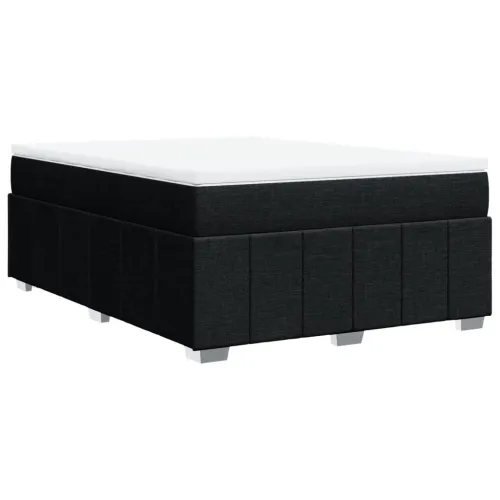Boxspring - Krevet s oprugama i madracem crni 160x200 cm od tkanine - Crna 160 x 200 cm Cijena