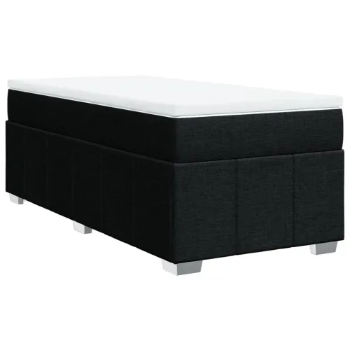 Box spring krevet s madracem crni 80 x 200 cm od tkanine - Crna 80 x 200 cm Cijena