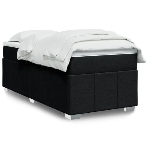 Box spring krevet s madracem crni 80 x 200 cm od tkanine - Crna 80 x 200 cm Cijena