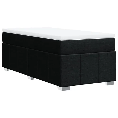 Box spring krevet s madracem crni 80 x 200 cm od tkanine - Crna 80 x 200 cm Cijena
