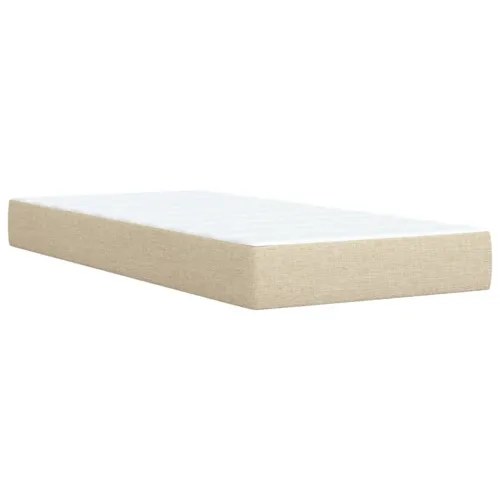 Boxspring - Krevet s oprugama i madracem krem 90 x 200 cm od tkanine - Krema 90 x 200 cm Cijena