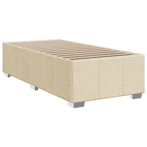Boxspring - Krevet s oprugama i madracem krem 90 x 200 cm od tkanine - Krema 90 x 200 cm Cijena