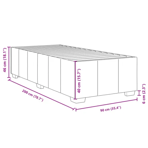 Boxspring - Krevet s oprugama i madracem krem 90 x 200 cm od tkanine - Krema 90 x 200 cm Cijena