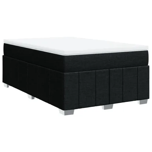 Krevet box spring s madracem crni 120 x 190 cm od tkanine - Crna 120 x 190 cm Cijena