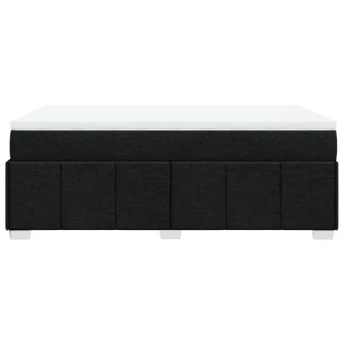Krevet box spring s madracem crni 120 x 190 cm od tkanine - Crna 120 x 190 cm Cijena