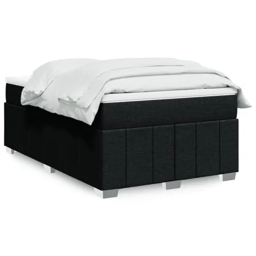 Krevet box spring s madracem crni 120 x 190 cm od tkanine - Crna 120 x 190 cm Cijena