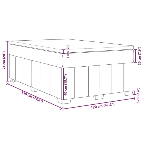 Krevet box spring s madracem crni 120 x 190 cm od tkanine - Crna 120 x 190 cm Cijena