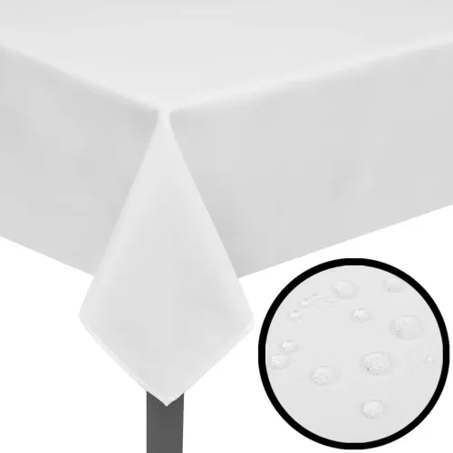 5 Stolnjaka Bijela boja 190 x 130 cm - Bijela 190 x 130 cm 5 Cijena