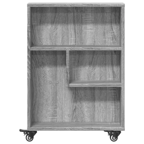 Uska kolica za pohranu boja hrasta 48x13x68cm konstruirano drvo - Sivi hrast sonoma Cijena