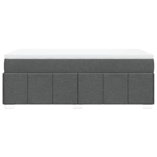 Boxspring - Krevet s oprugama i madracem tamnosivi 90 x 190 cm od tkanine - Tamno siva 90 x 190 cm Cijena