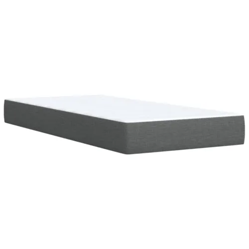 Boxspring - Krevet s oprugama i madracem tamnosivi 90 x 190 cm od tkanine - Tamno siva 90 x 190 cm Cijena