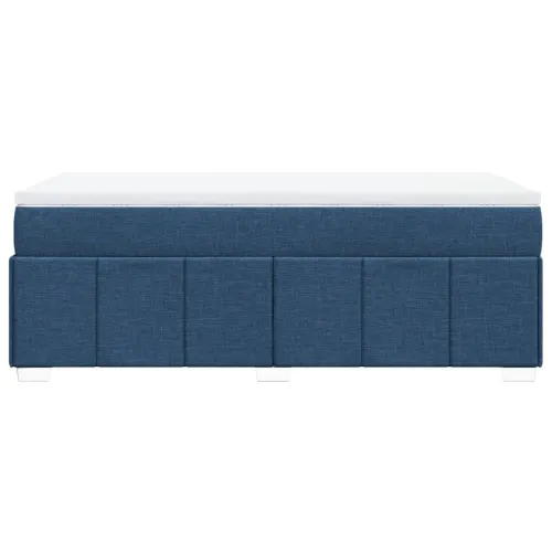 Boxspring - Krevet s oprugama i madracem plavi 90 x 200 cm od tkanine - Plava 90 x 200 cm Cijena