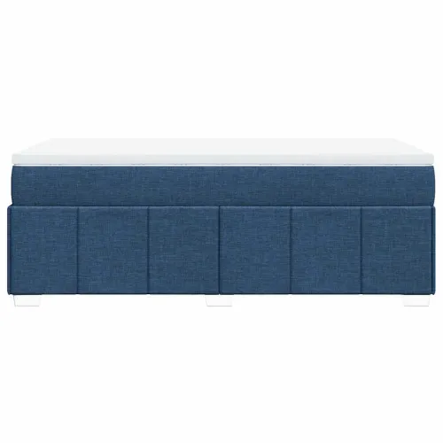 Boxspring - Krevet s oprugama i madracem plavi 100 x 200 cm od tkanine - Plava 100 x 200 cm Cijena