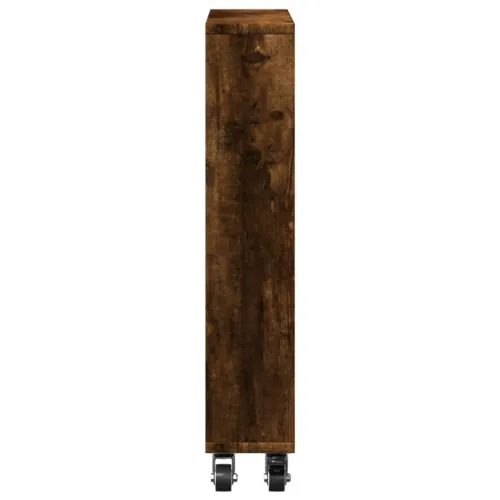 Uska kolica za pohranu boja hrasta 48x13x68cm konstruirano drvo - Dimljeni hrast Cijena