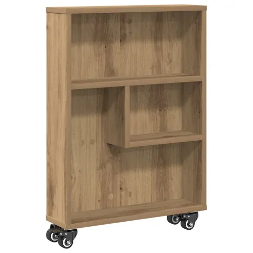 Uska kolica za pohranu boja hrasta 48x13x68cm konstruirano drvo - Artisian oak Cijena