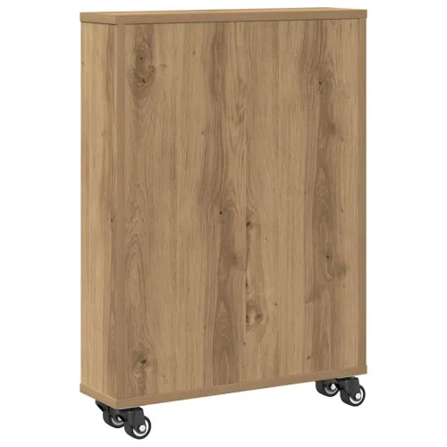 Uska kolica za pohranu boja hrasta 48x13x68cm konstruirano drvo - Artisian oak Cijena