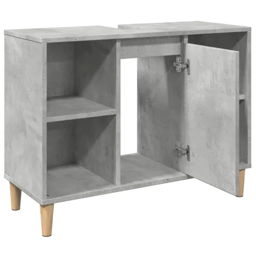 Kupaonski ormarić boja betona 80x33x60 cm od konstruiranog drva - Beton siva Cijena