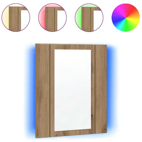LED kupaonski ormarić s ogledalom boja hrasta 40x12x45cm drveni - Hrast artisan Cijena
