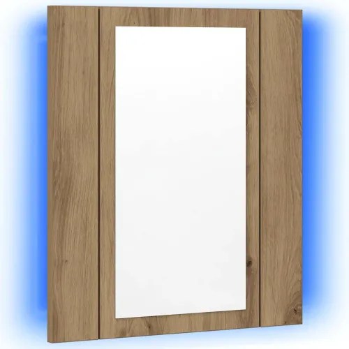 LED kupaonski ormarić s ogledalom boja hrasta 40x12x45cm drveni - Hrast artisan Cijena