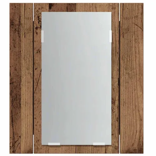 LED kupaonski ormarić s ogledalom boja hrasta 40x12x45cm drveni - Staro drvo Cijena