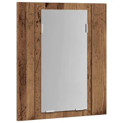 LED kupaonski ormarić s ogledalom boja hrasta 40x12x45cm drveni - Staro drvo Cijena
