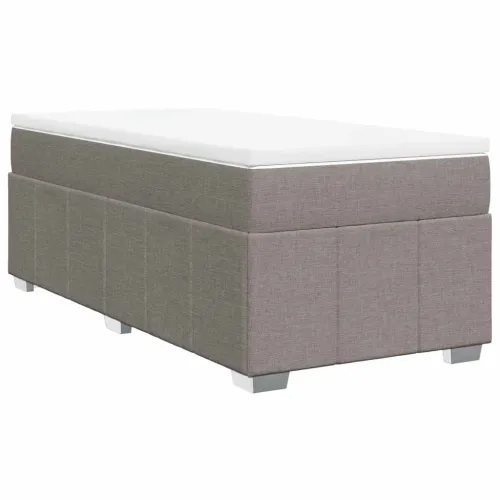 Boxspring - Krevet s oprugama i madracem smeđesivi 100 x 200 cm od tkanine - Sivo-smeđa 100 x 200 cm Cijena