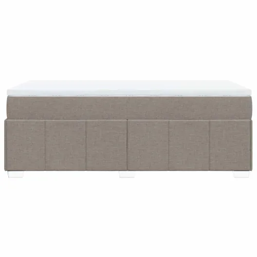 Boxspring - Krevet s oprugama i madracem smeđesivi 100 x 200 cm od tkanine - Sivo-smeđa 100 x 200 cm Cijena
