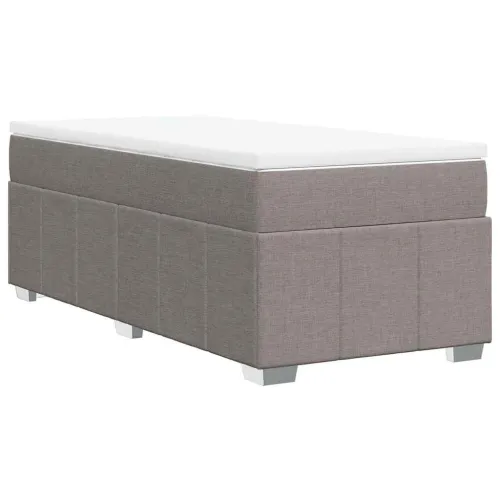 Boxspring - Krevet s oprugama i madracem smeđesivi 100 x 200 cm od tkanine - Sivo-smeđa 100 x 200 cm Cijena