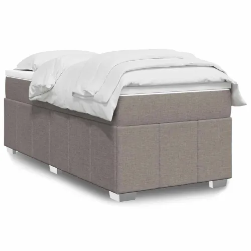 Boxspring - Krevet s oprugama i madracem smeđesivi 100 x 200 cm od tkanine - Sivo-smeđa 100 x 200 cm Cijena