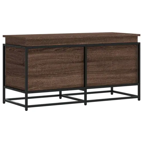 Kutija za pohranu s poklopcem 100x40x51,5 cm konstruirano drvo - Smeđi hrast 100 x 40 x 51.5 cm Cijena