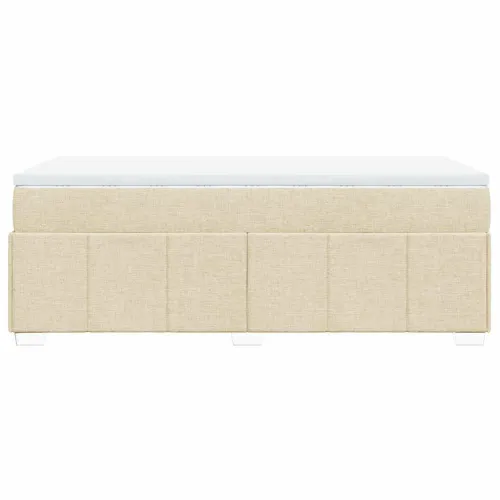 Boxspring - Krevet s oprugama i madracem krem 100 x 200 cm od tkanine - Krema 100 x 200 cm Cijena