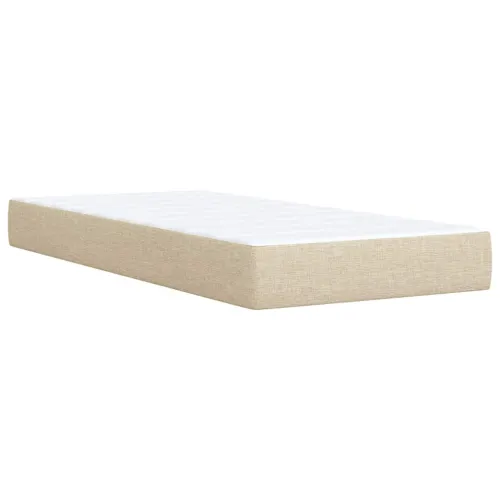 Boxspring - Krevet s oprugama i madracem krem 100 x 200 cm od tkanine - Krema 100 x 200 cm Cijena
