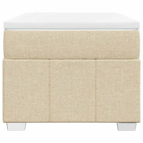 Boxspring - Krevet s oprugama i madracem krem 100 x 200 cm od tkanine - Krema 100 x 200 cm Cijena