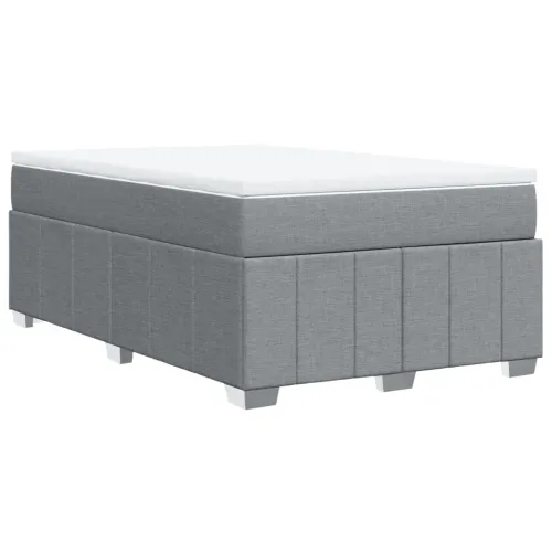 Boxspring - Krevet s oprugama i madracem svjetlosivi 120x190 cm od tkanine - Svjetlosiva 120 x 190 cm Cijena
