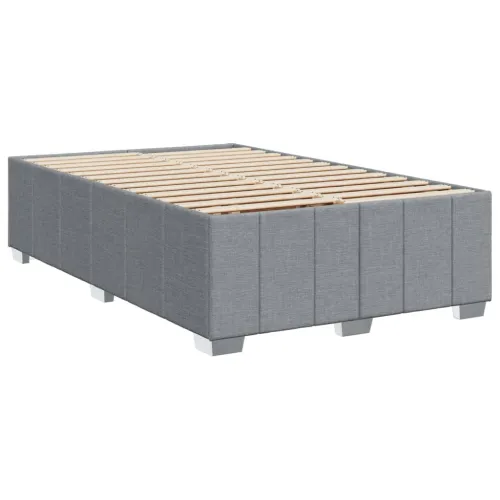 Boxspring - Krevet s oprugama i madracem svjetlosivi 120x190 cm od tkanine - Svjetlosiva 120 x 190 cm Cijena