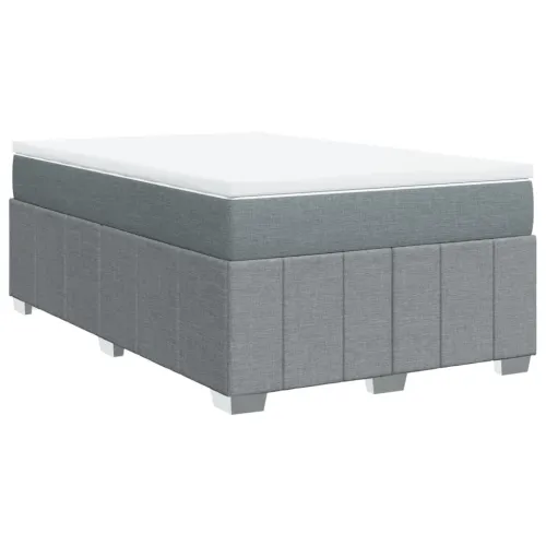 Boxspring - Krevet s oprugama i madracem svjetlosivi 120x190 cm od tkanine - Svjetlosiva 120 x 190 cm Cijena