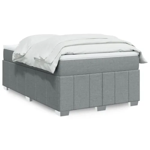 Boxspring - Krevet s oprugama i madracem svjetlosivi 120x190 cm od tkanine - Svjetlosiva 120 x 190 cm Cijena