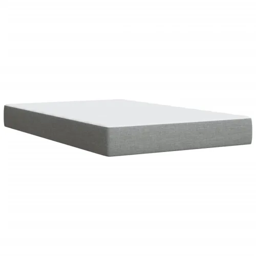 Boxspring - Krevet s oprugama i madracem svjetlosivi 120x190 cm od tkanine - Svjetlosiva 120 x 190 cm Cijena