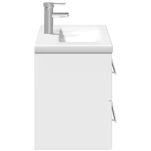 Kupaonski ormarić s ugrađenim Lavabo - Umivaonikom bijeli - Bijela 80 x 38.5 x 48 cm Sa slavinom Cijena
