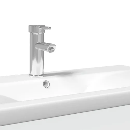 Kupaonski ormarić s ugrađenim Lavabo - Umivaonikom bijeli - Bijela 80 x 38.5 x 48 cm Sa slavinom Cijena