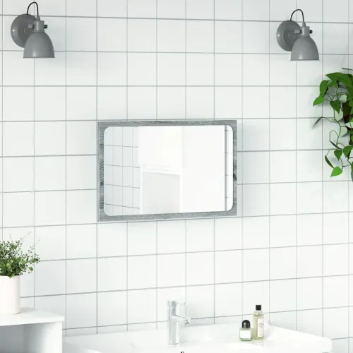 LED kupaonsko ogledalo boja sivog hrasta 60x8,5x38 cm drveno - Sivi hrast sonoma Cijena