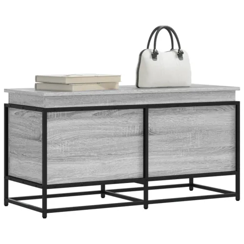 Kutija za pohranu boja hrasta 100x40x51,5 cm konstruirano drvo - Sivi hrast sonoma 100 x 40 x 51.5 cm Cijena