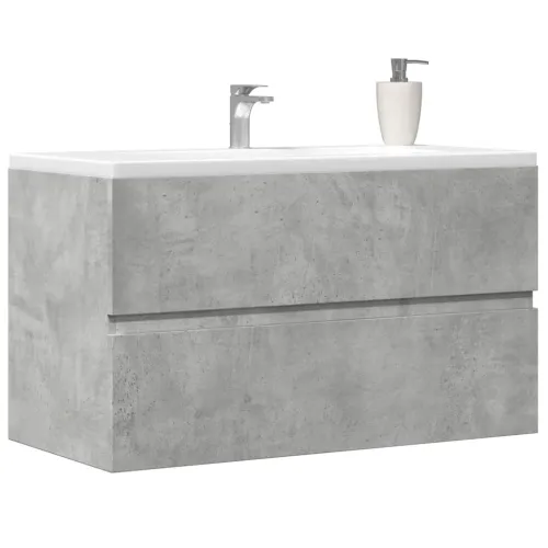 Ormarić za Lavabo - Umivaonik boja betona 90x38,5x45cm konstruirano drvo - Beton siva 90 x 38.5 x 45 cm Cijena